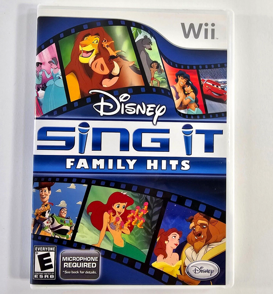 Disney Sing It: Family Hits (Nintendo Wii, 2010) Game Case Manual - Tested