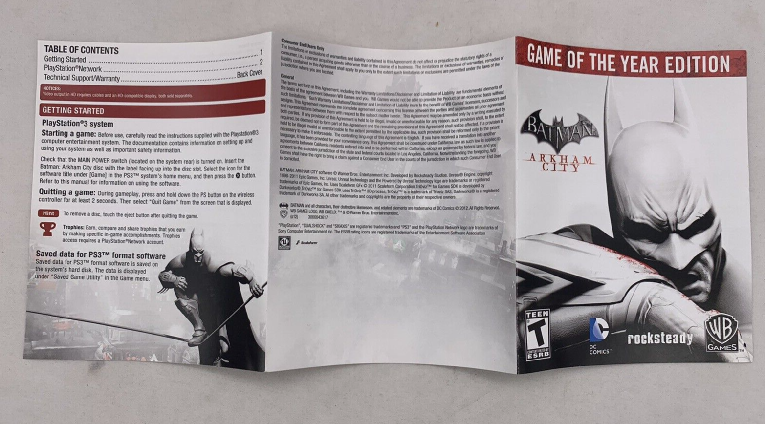 Batman: Arkham City - Game of the Year Edition (PlayStation 3, 2012) - Tested