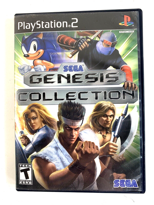 Sega Genesis Collection (Sony PlayStation 2, 2006) Game Case Manual CIB