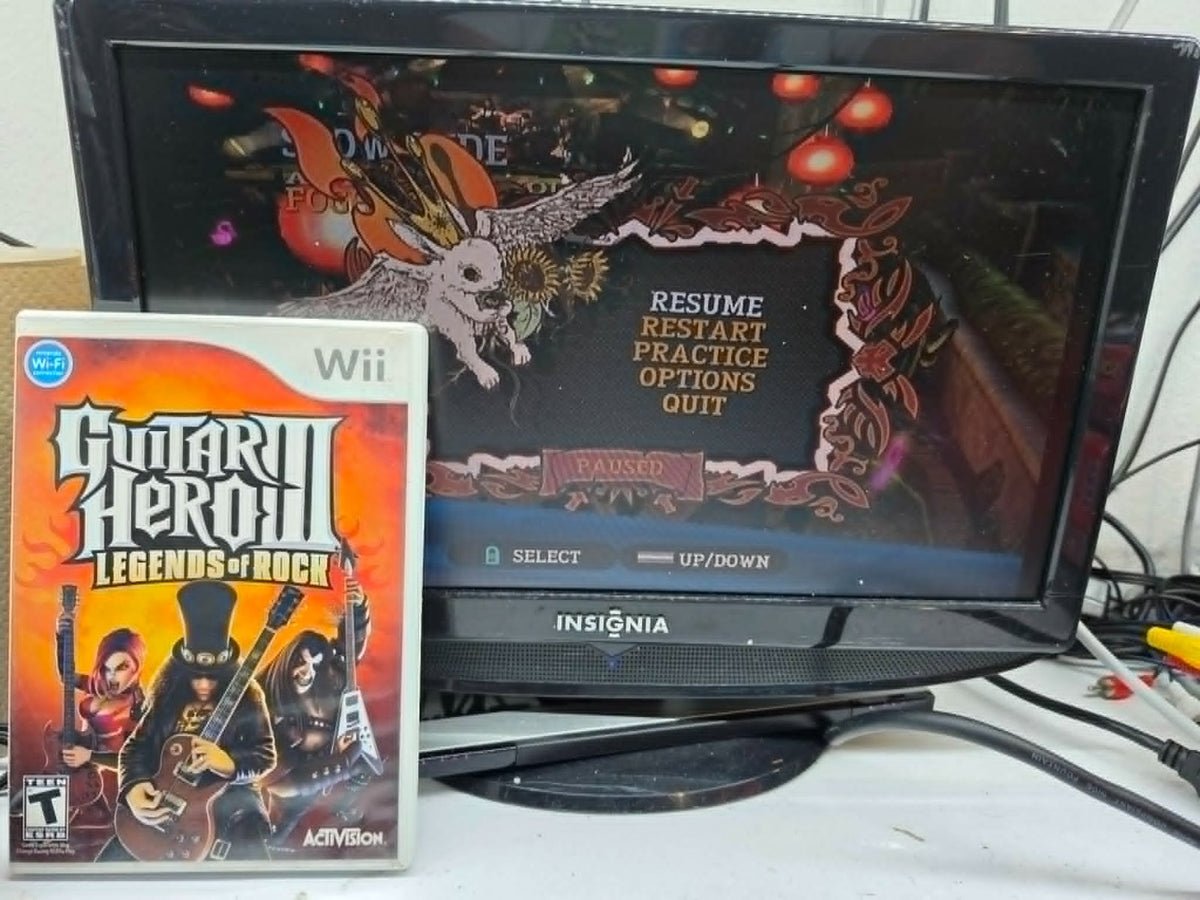 Guitar Hero 3 III Legends Of Rock (Wii, 2006) Game, Case, Manual - Tested