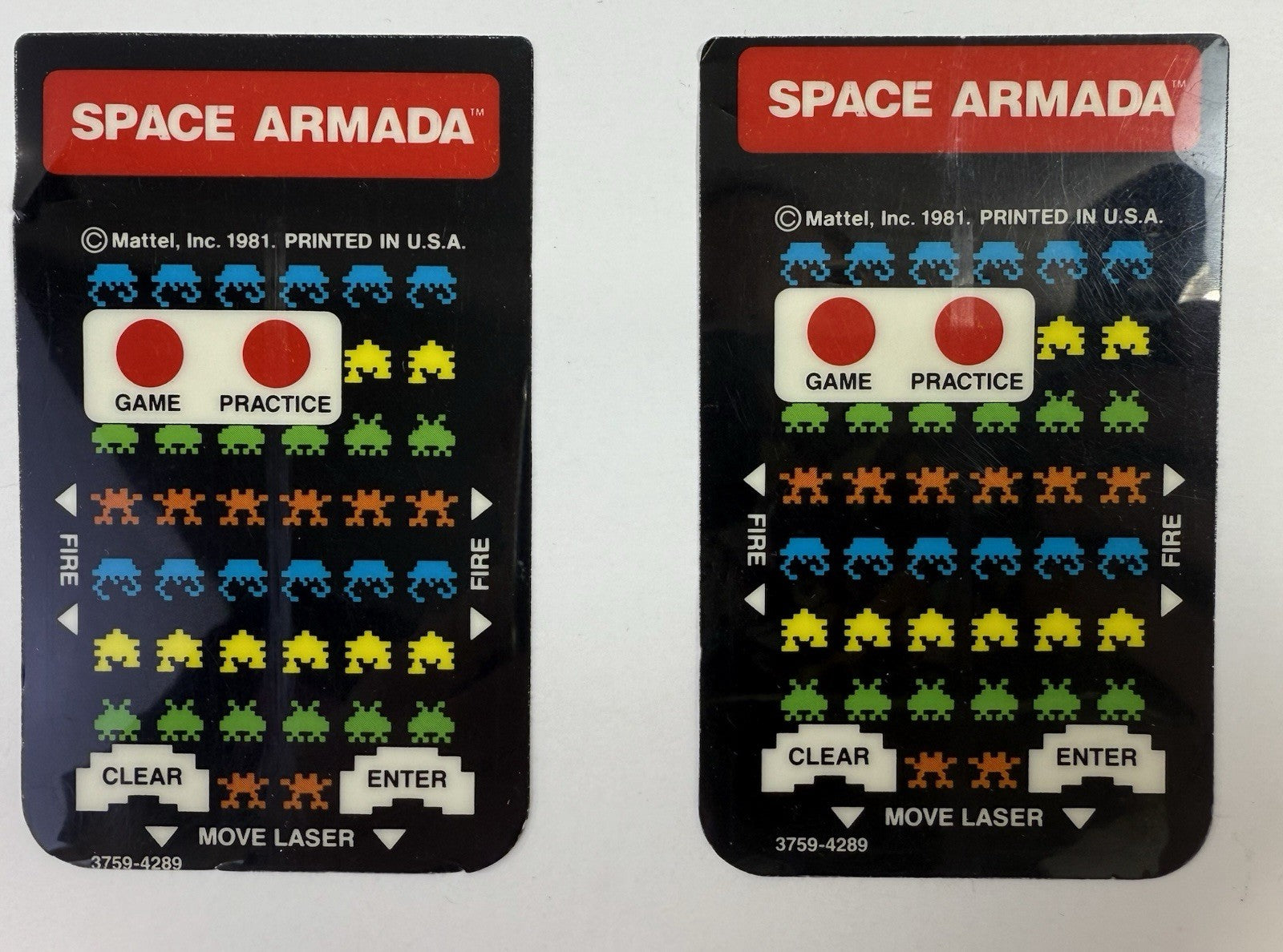 Space Armada (Intellivision, 1981) Game, Box, Manual, Overlays -Tested & Working