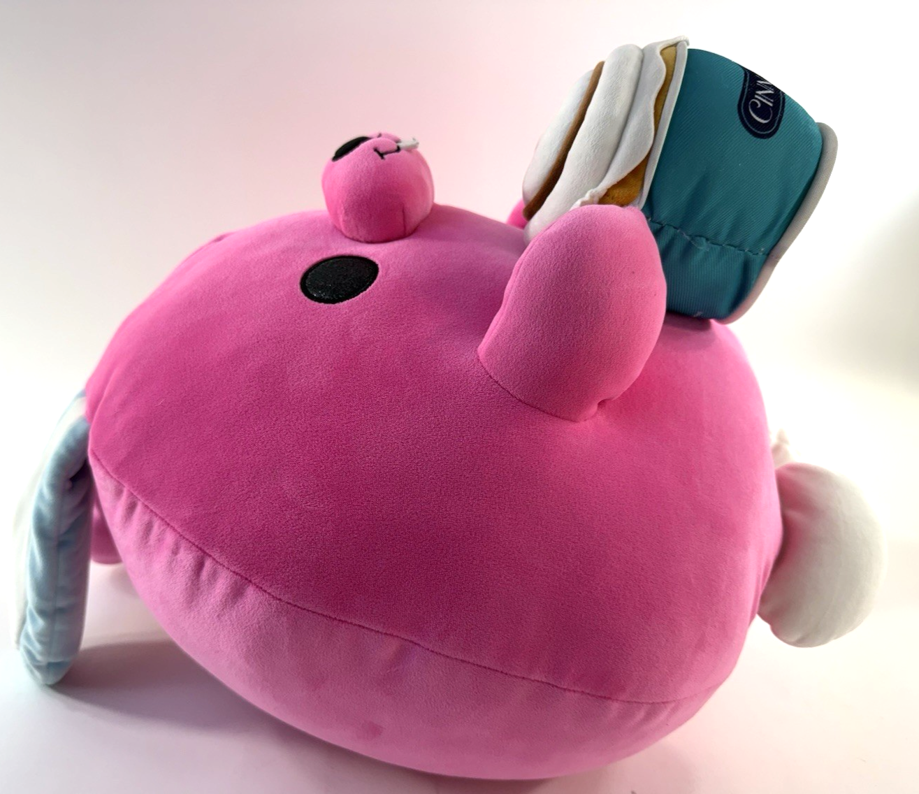 Zuru 14” Snackles Britney Pink Bunny Holding Cinnabon Plush