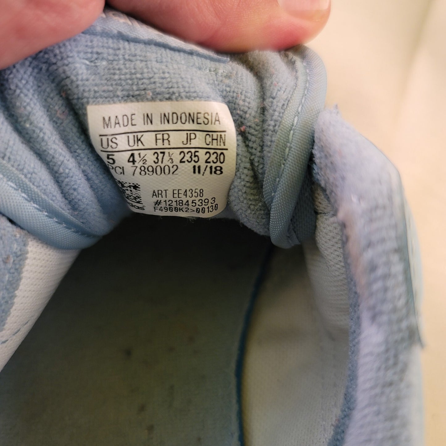 ADIDAS Continental 80 J Sneakers Blue EE4358 Women's US Size 5