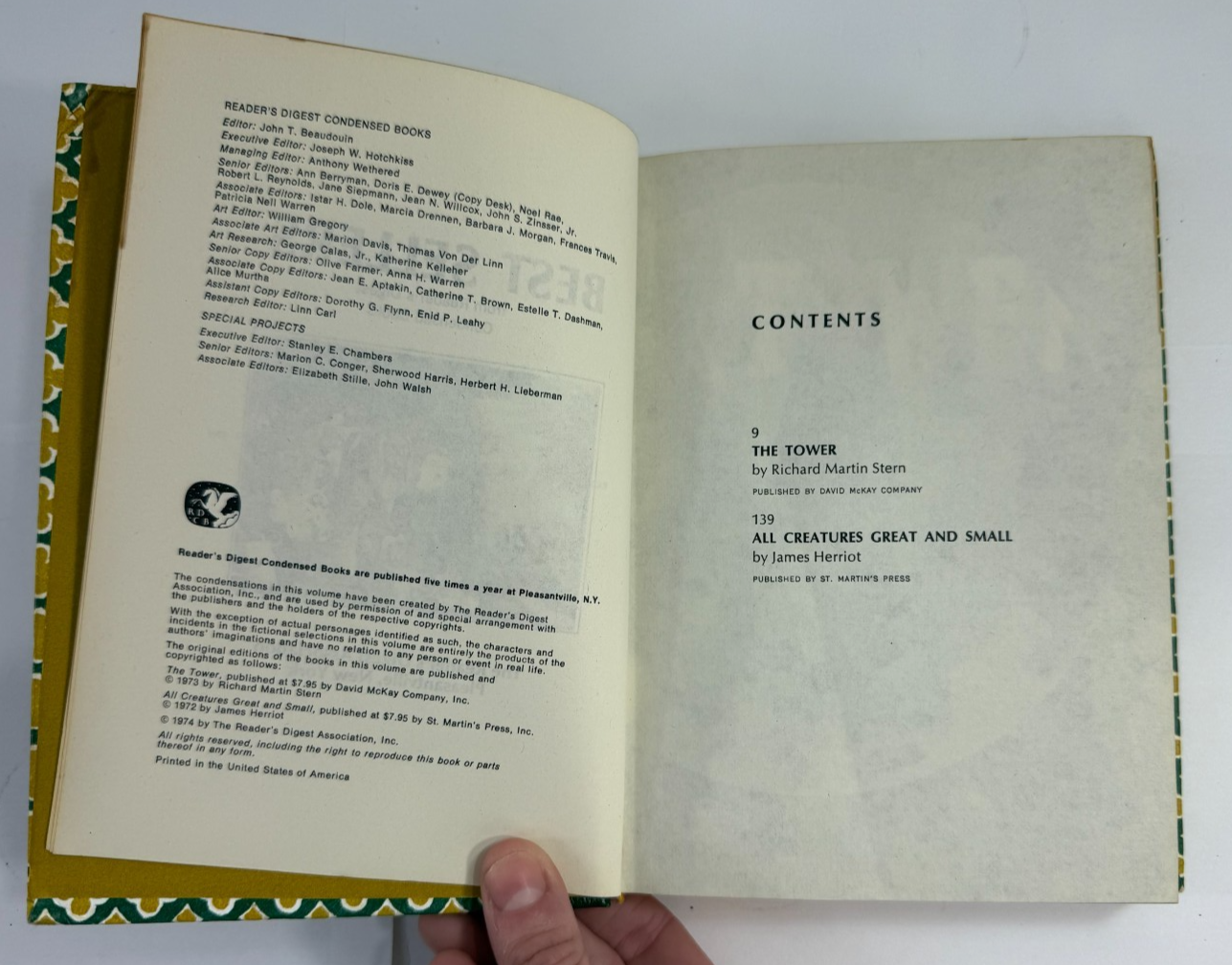 Best Sellers From Readers Digest Condensed Books 1970's-90's  - Bundle of 6