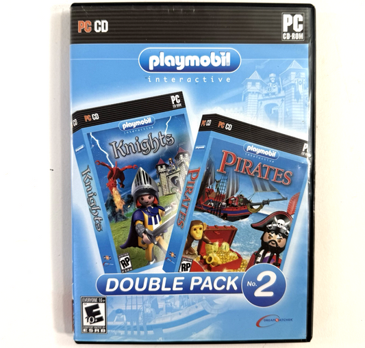 Playmobil Double Pack No. 2 Knights and Pirates (PC, 2010) Discs, Case, Insert