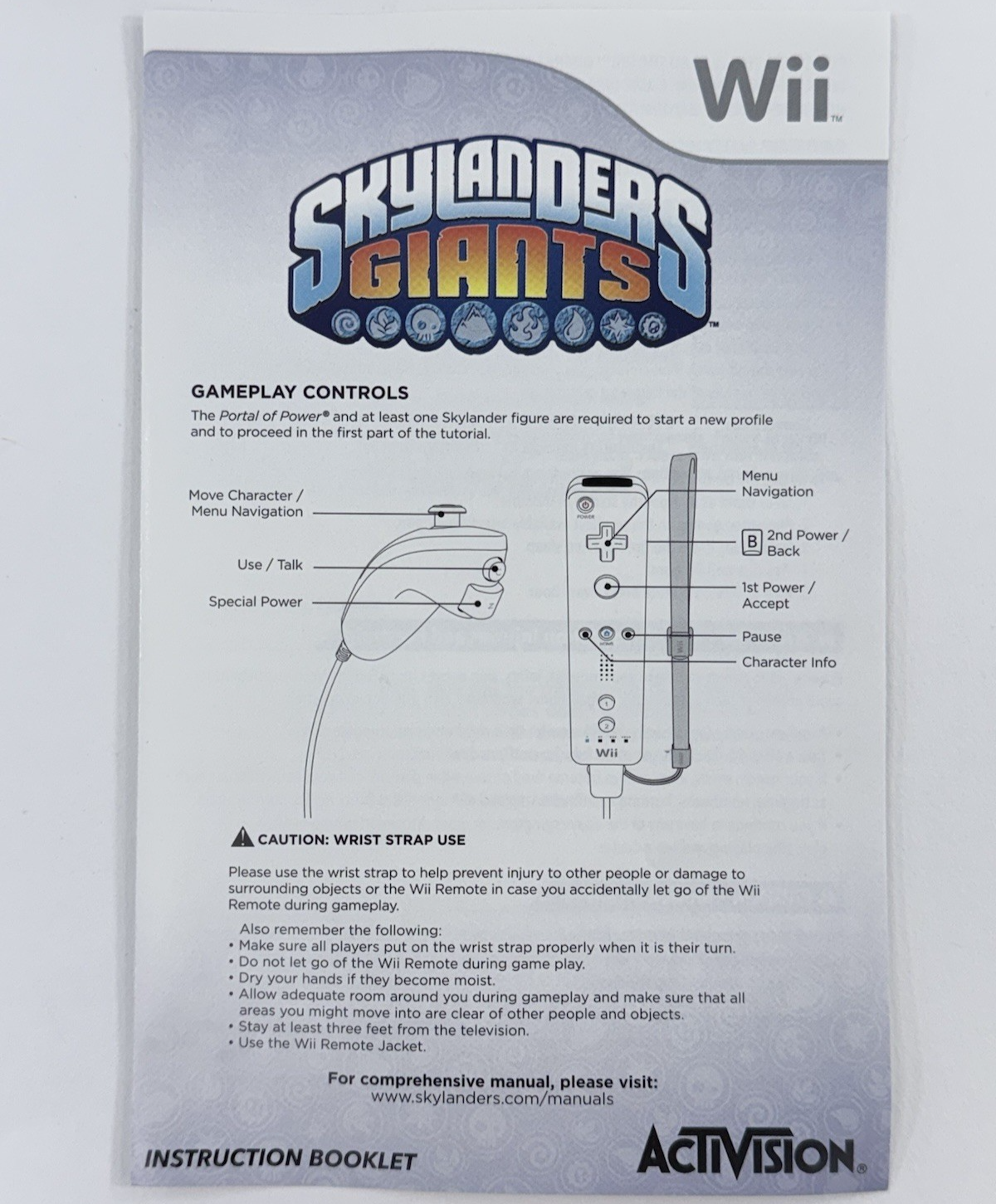Skylanders: Giants (Nintendo Wii, 2012) Game, Case, & Manual - Tested