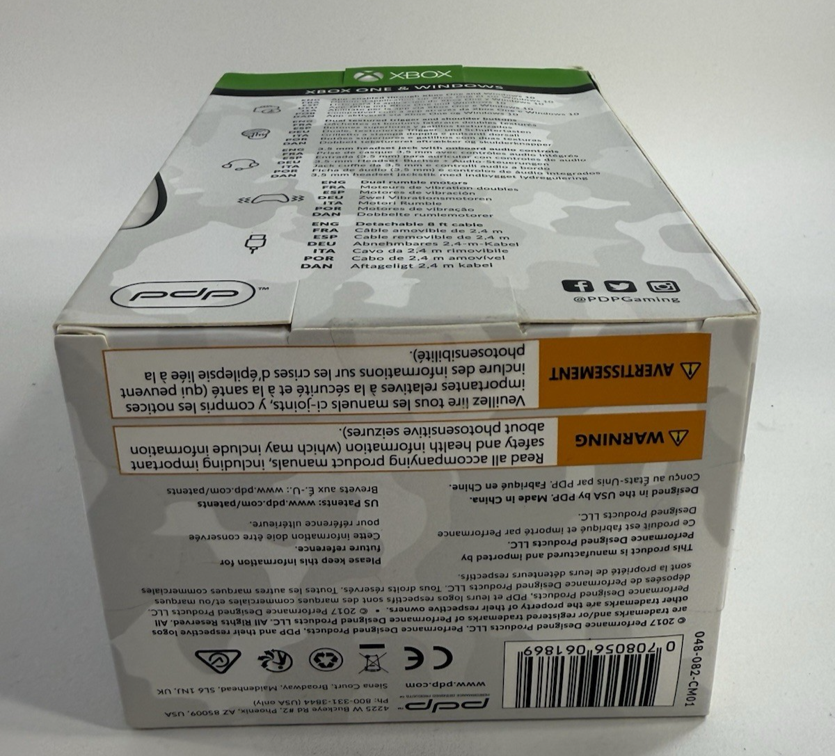 PDP 2017 Stealth Series Ghost White Wired Controller for Xbox One/Windows - New