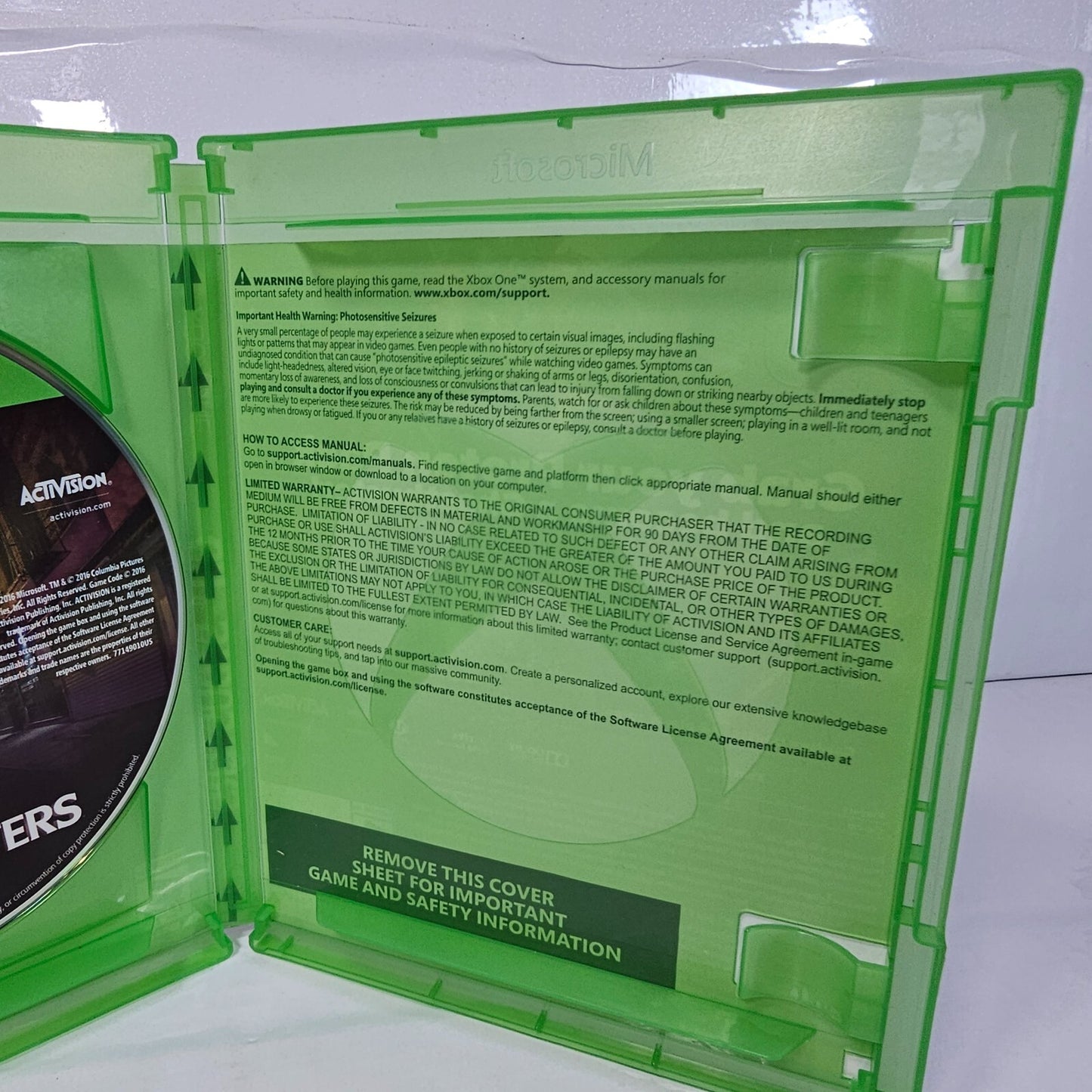 Ghostbusters (Microsoft Xbox One, 2016)  Game and Case