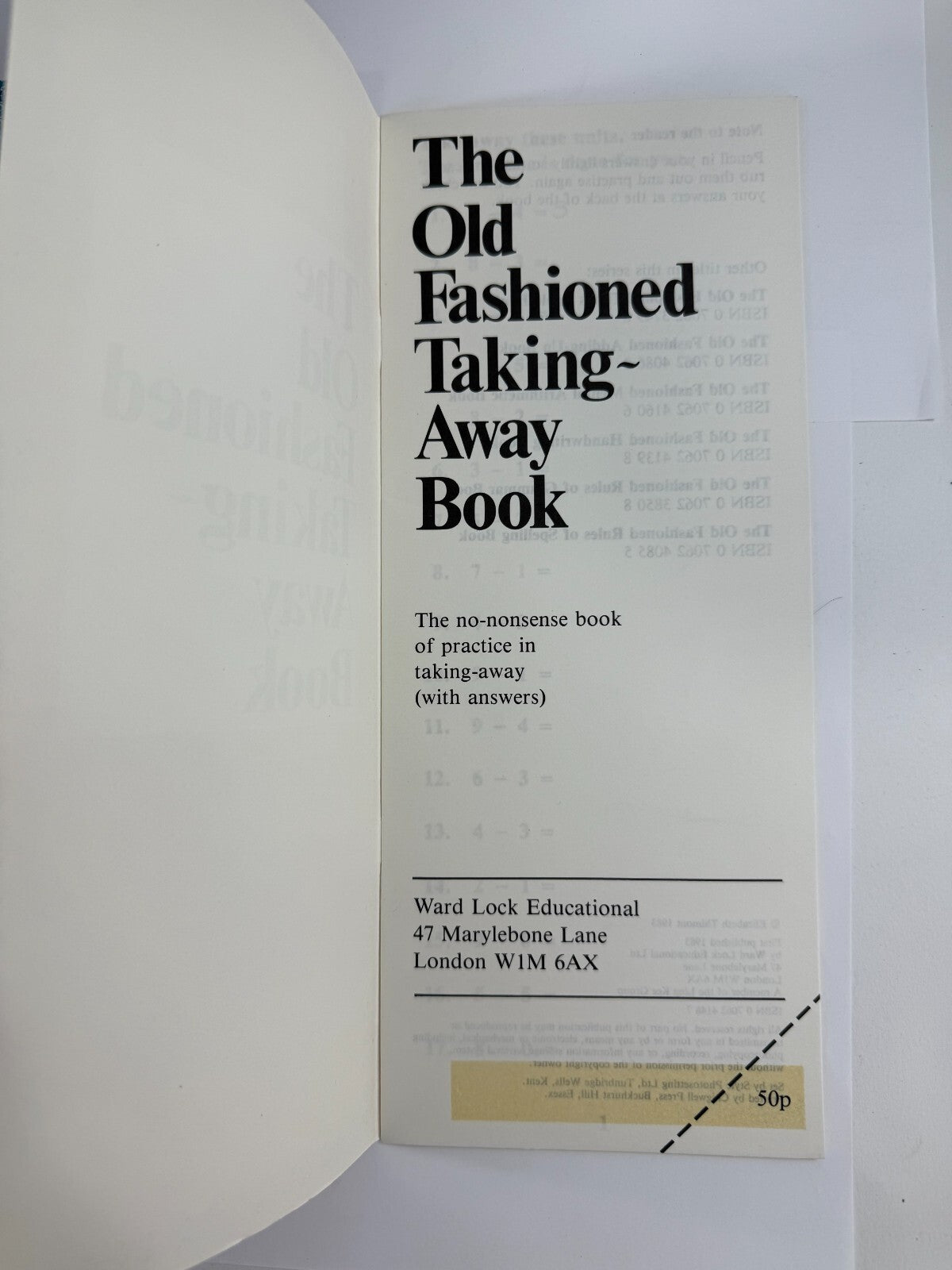 The Old Fashioned Division Book/Multiplication/Taking-Away Book (Math Bundle)