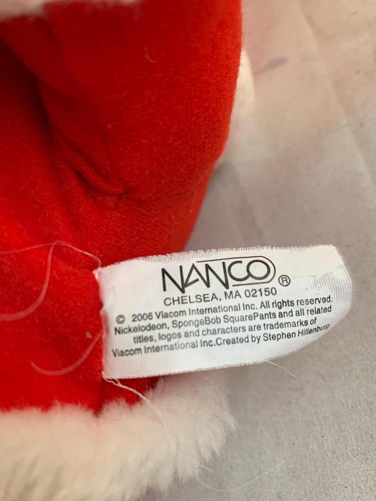 Nanco 2006 Spongebob Squarepants 12" Patrick Star Santa Suit Plush Viacom