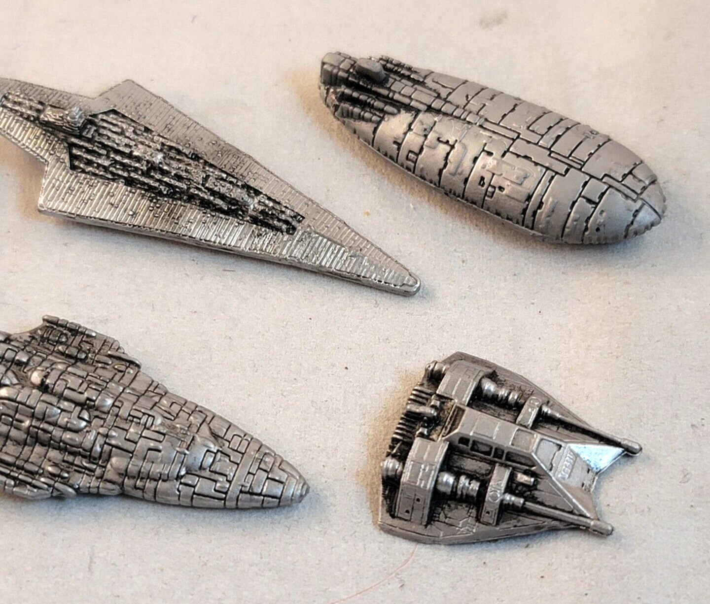 Galoob 1993/94 Star Wars Micro Machines  - 6 Die-Cast Ships + 7 Display Stands