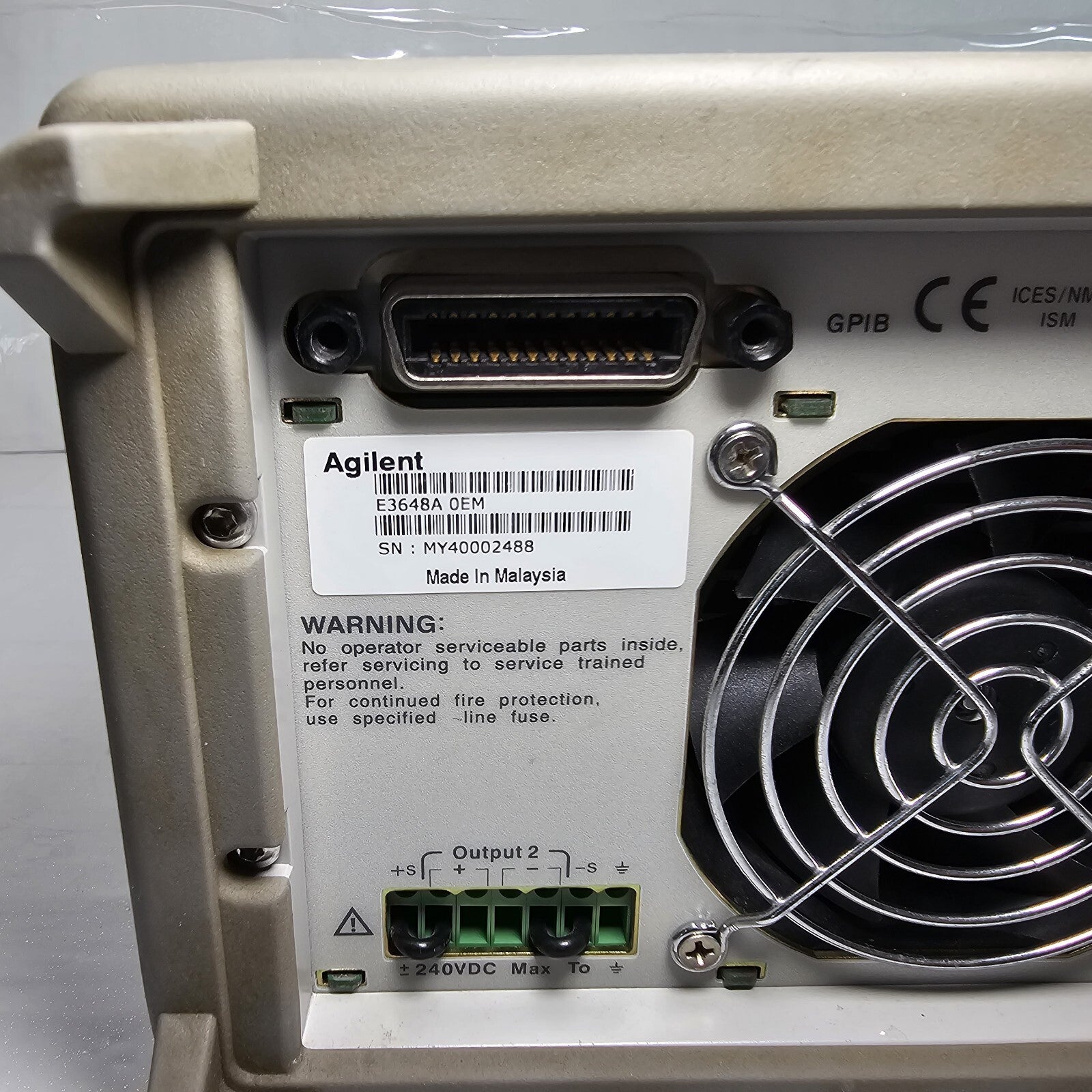 Agilent E3648A Dual Output DC Power Supply 0-8V,5A/0-20V,2.5A - Tested - 2488