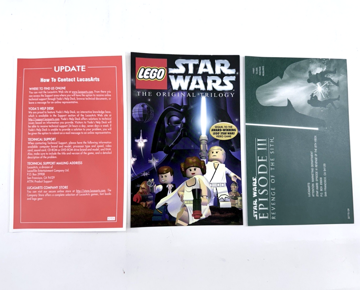 Star Wars Episode III: Revenge of the Sith (Xbox, 2005) Game Case Manual Inserts