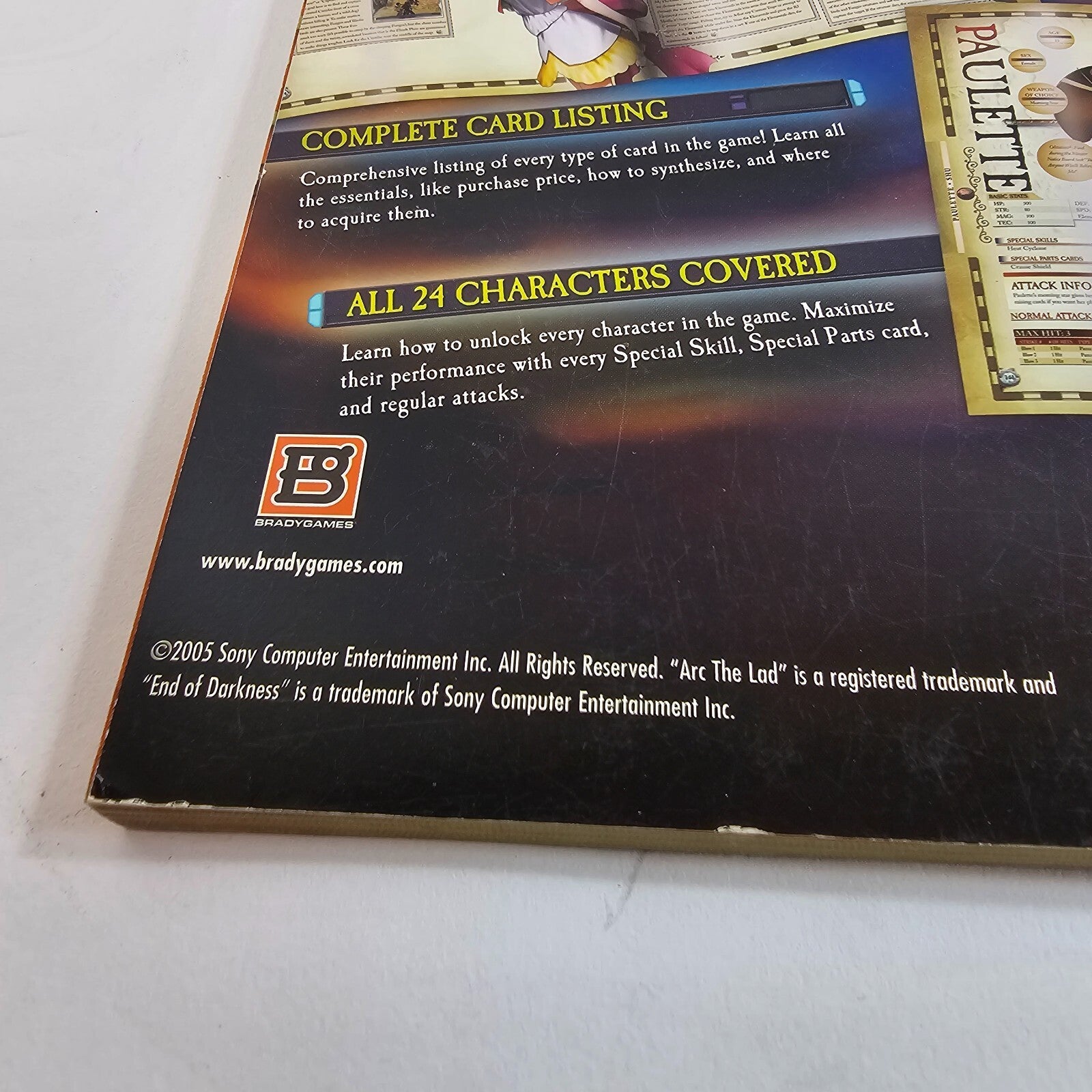Brady Games 2005 Arc The Lad: End Of Darkness Strategy Guide