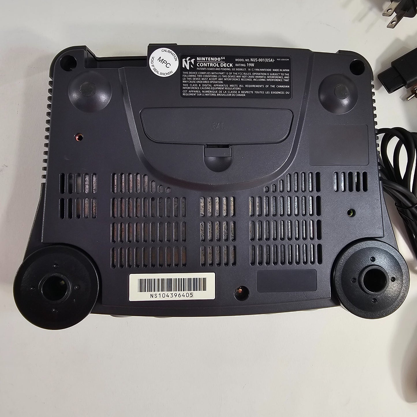 Nintendo 64 Black Home Console with Controller + Cables - Tested and Working