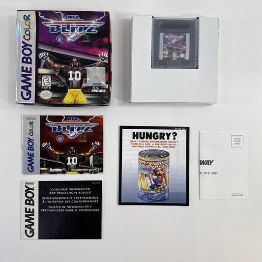 NFL Blitz (Gameboy Color, 1998) Game Box Manual Inserts Reg. Card - Tested