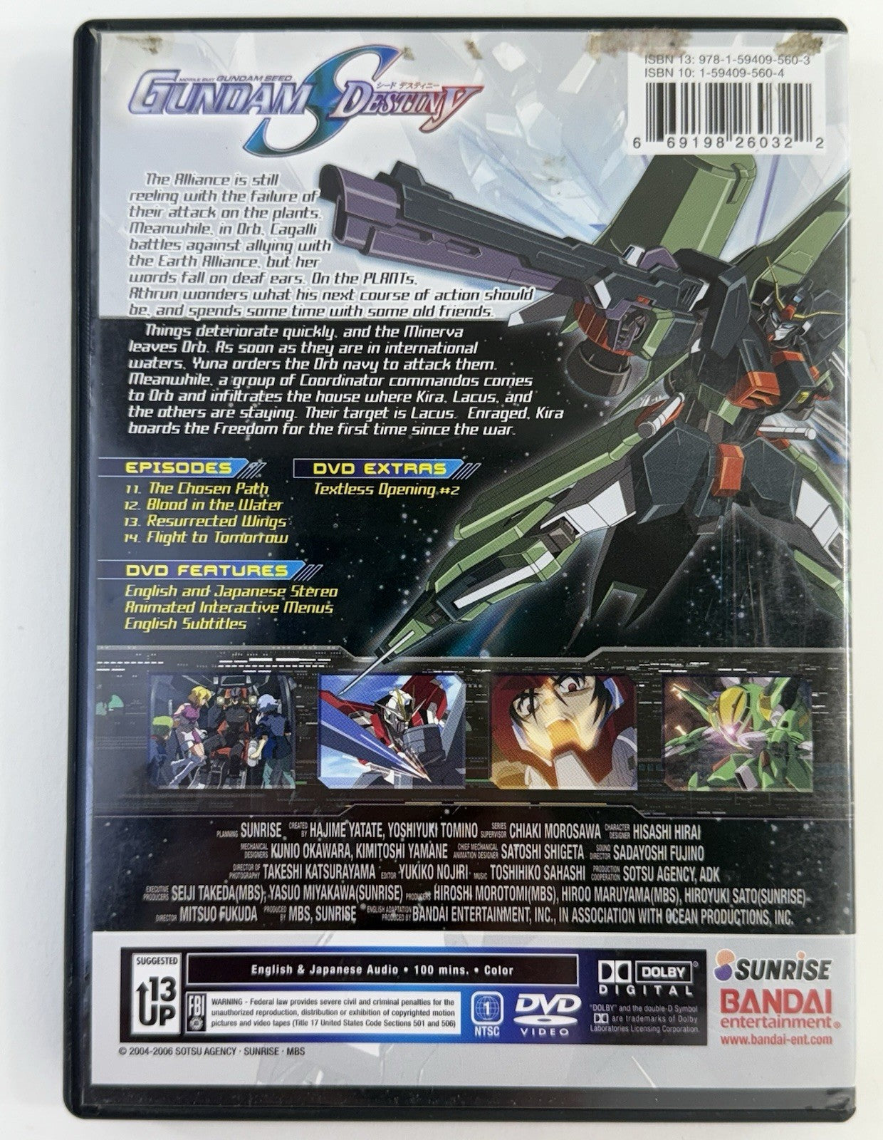 Mobile Suit Gundam SEED Destiny Vol. 1 2 3 (DVD Bundle, 2006) - Tested & Working