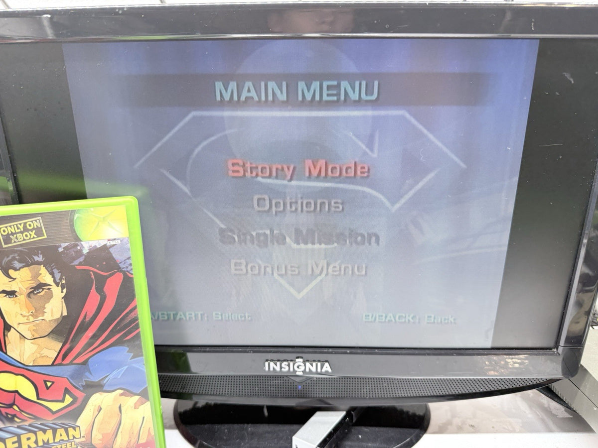 Superman: The Man of Steel (Xbox, 2002) Game Case Manual Insert - Tested