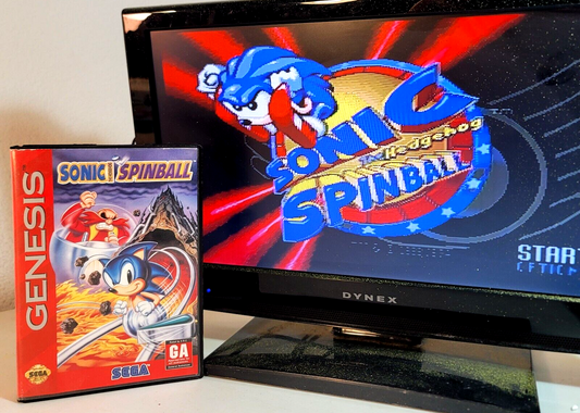 Sonic Spinball (Sega Genesis, 1993) Game Case Manual - Tested and Working