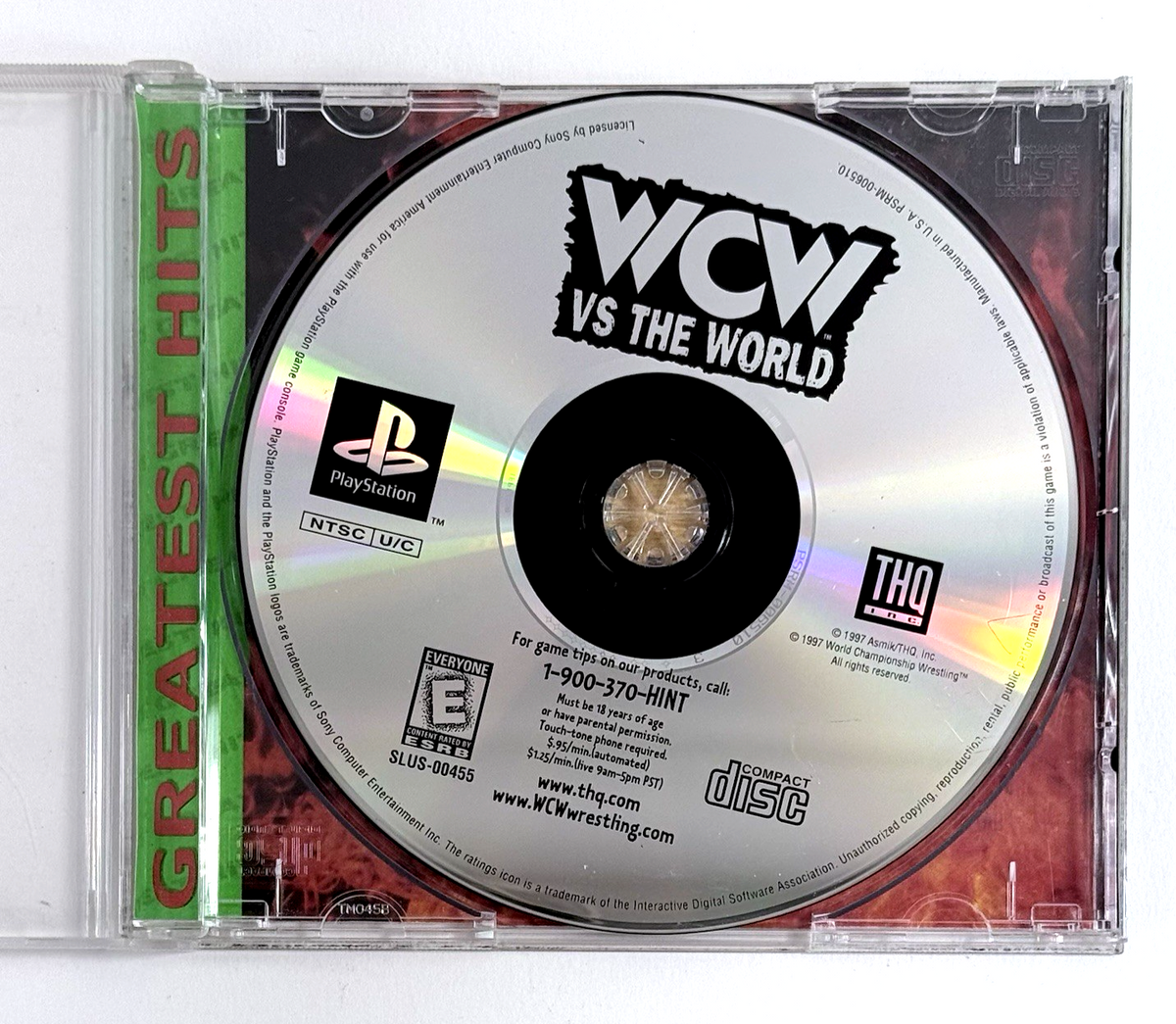 WCW vs. The World (Sony PlayStation 1, 1997) Game and Case - Tested and Working