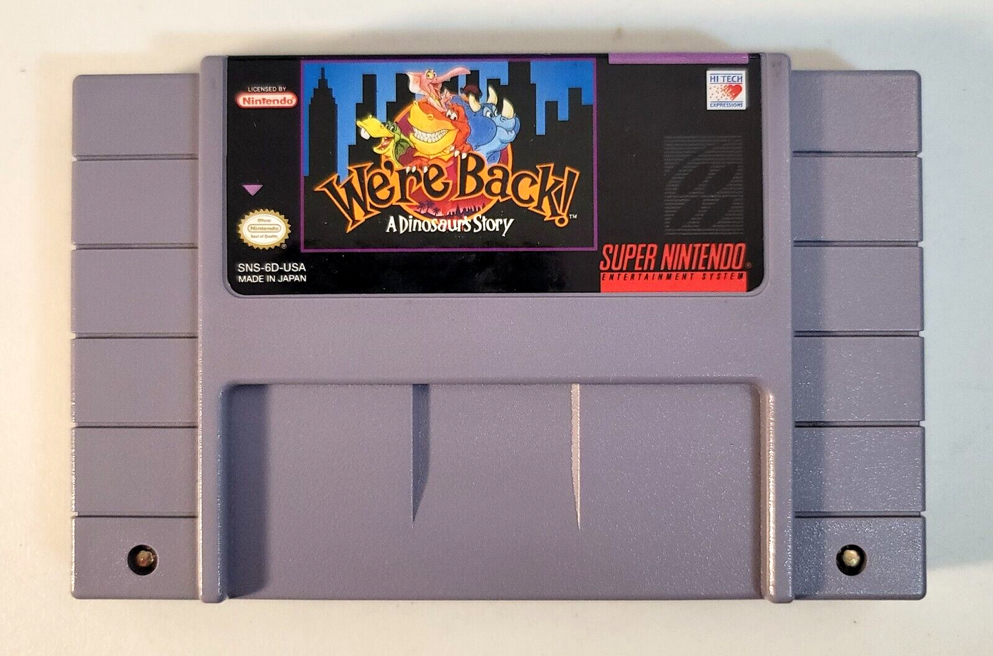 We're Back A Dinosaur's Story (Super Nintendo, 1993) Game Cartridge