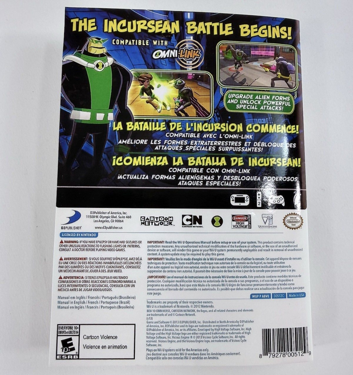 Ben 10: Omniverse 2 (Nintendo Wii U, 2013) Game and Case - Tested - Read