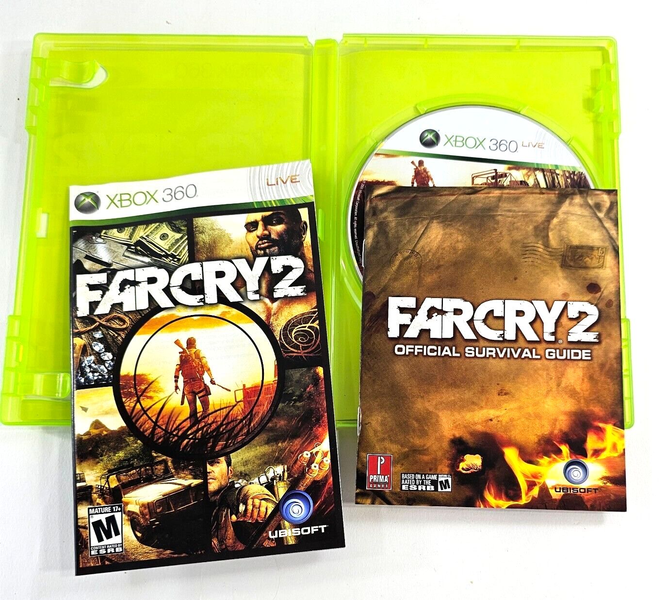 Far Cry 2 (Microsoft Xbox 360, 2008) Game Case Manual Survival Guide - Tested