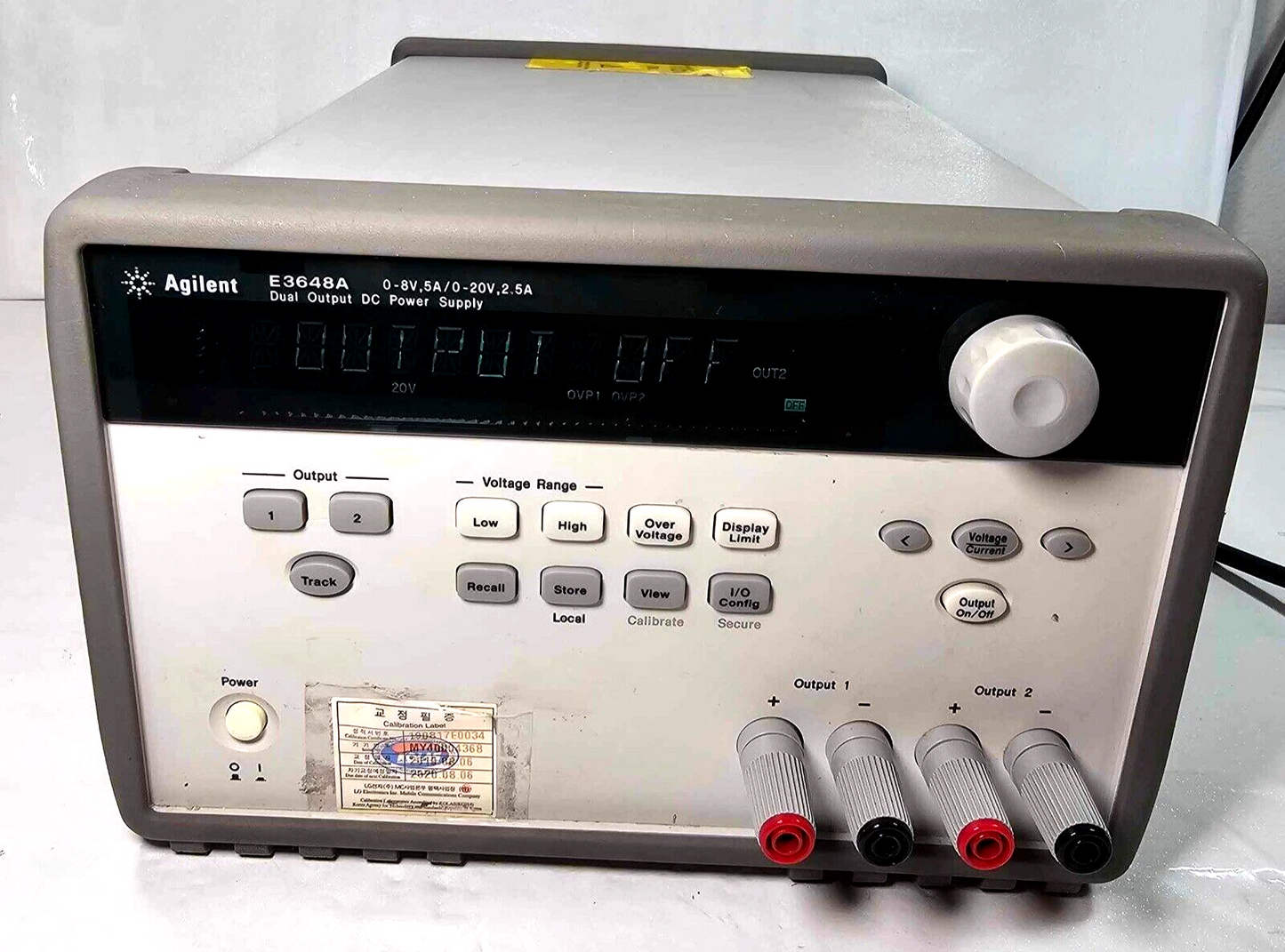 Agilent E3648A Dual Output DC Power Supply 0-8V,5A/0-20V,2.5A - Tested - 4368