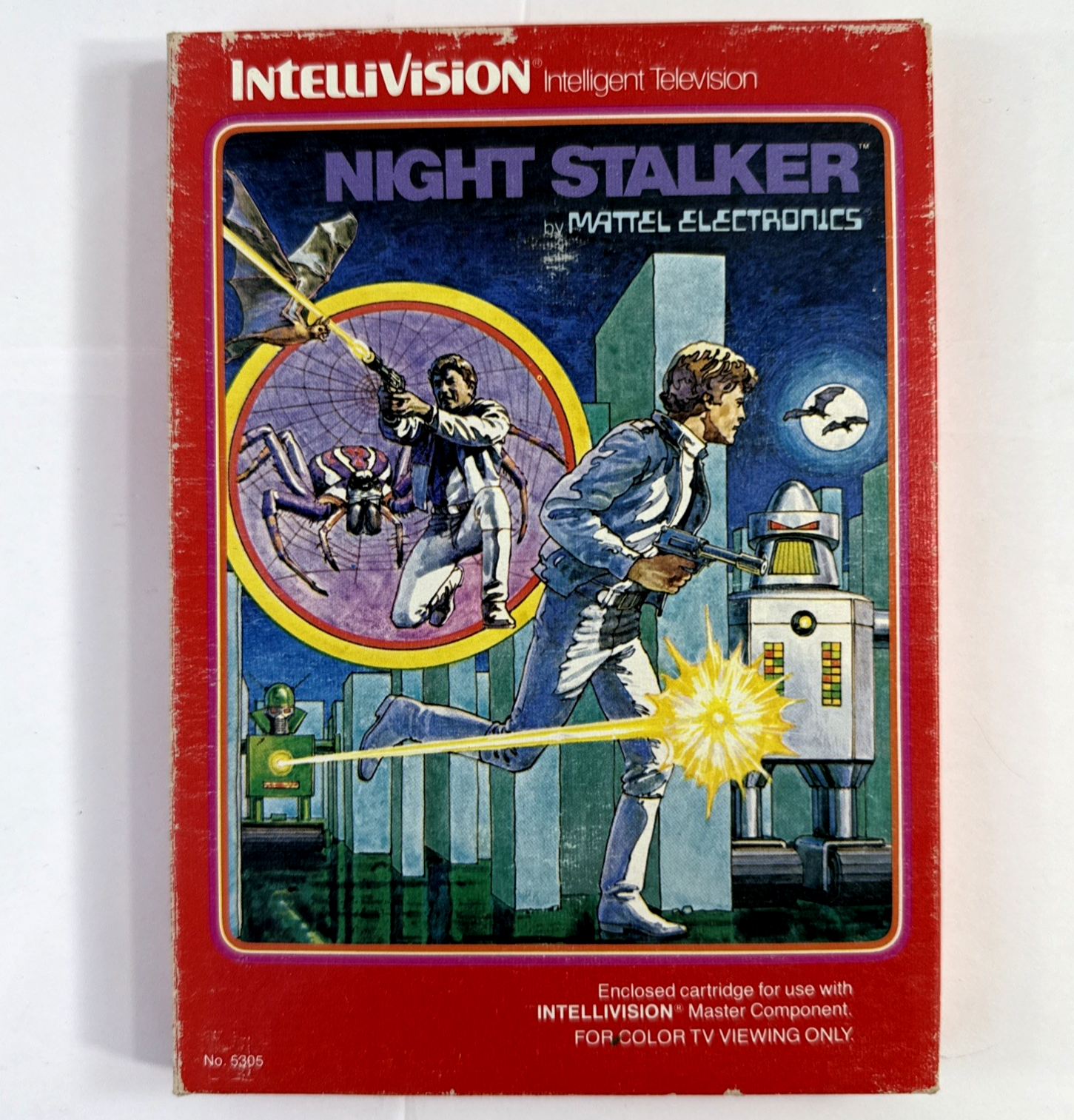 Night Stalker (Intellivision, 1982) Game Case Manual Overlays - Tested