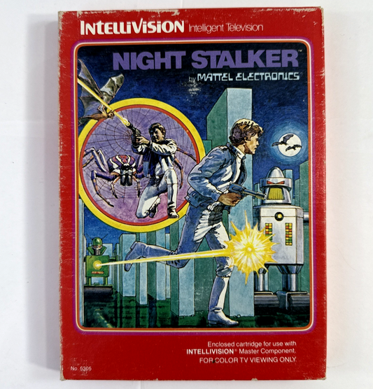 Night Stalker (Intellivision, 1982) Game Case Manual Overlays - Tested