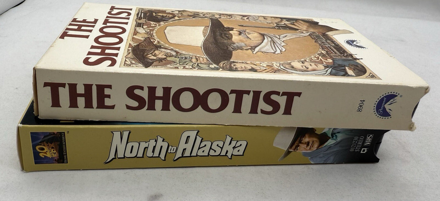 North to Alaska (VHS, 1989) The Shootist (1988) John Wayne Bundle - Tested