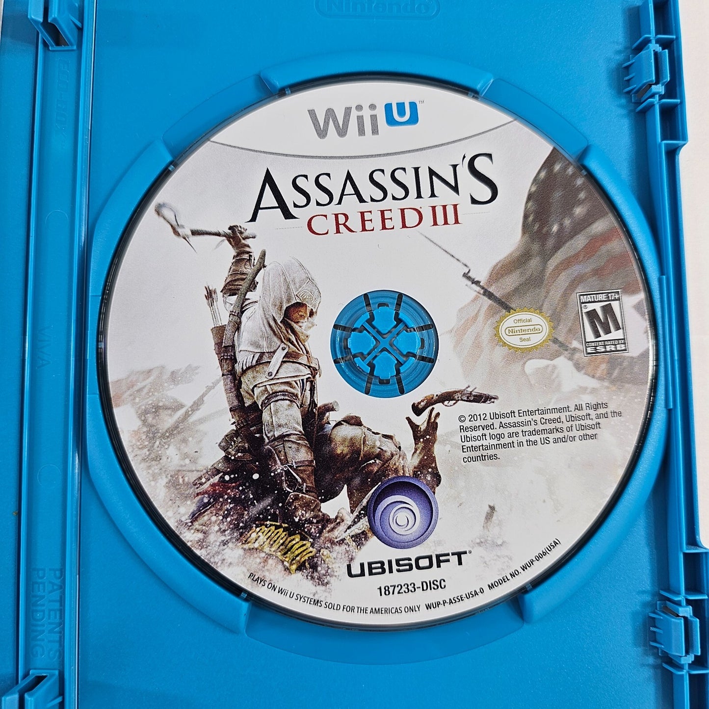 Assassin's Creed III (Nintendo Wii U, 2012) Game Case Manual - Tested