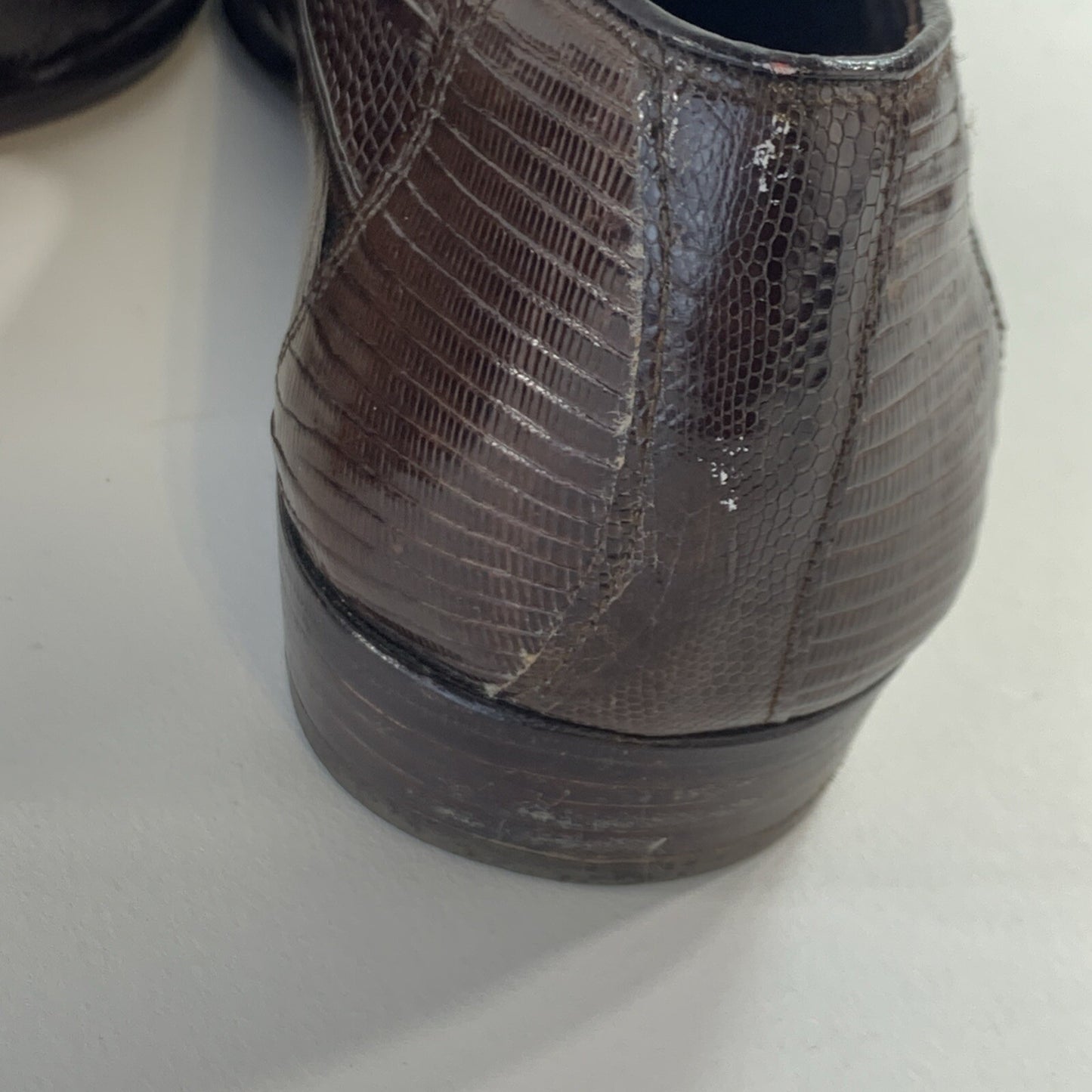 Rodolfo Valentino Size 9.5 Men's Genuine Alligator Leather Slip-On Derby Shoes