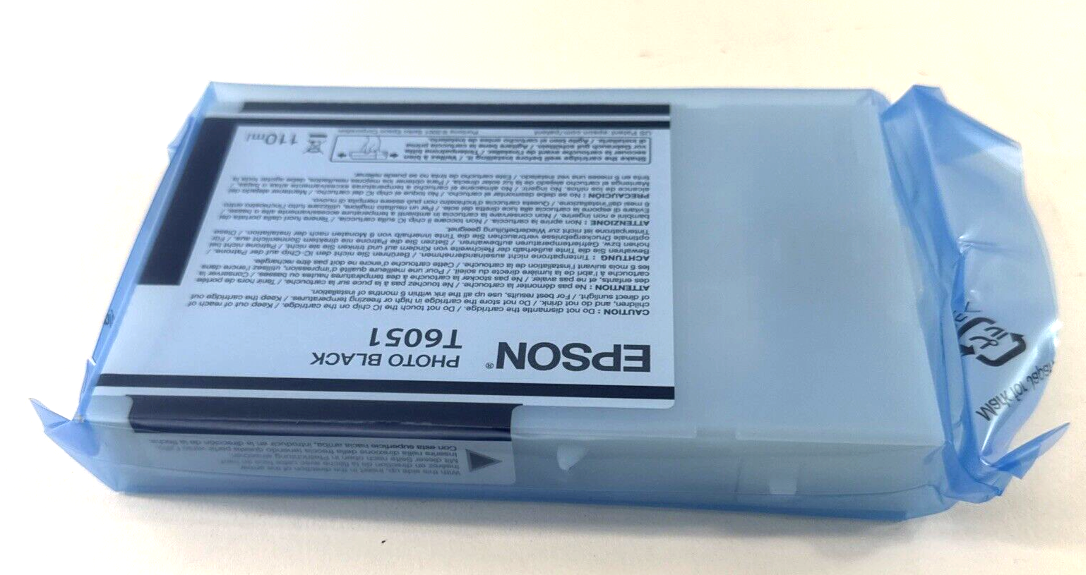 Epson T6051 Photo Black 110ml K3 Ultrachrome Ink - Expiration Date 2019 - New