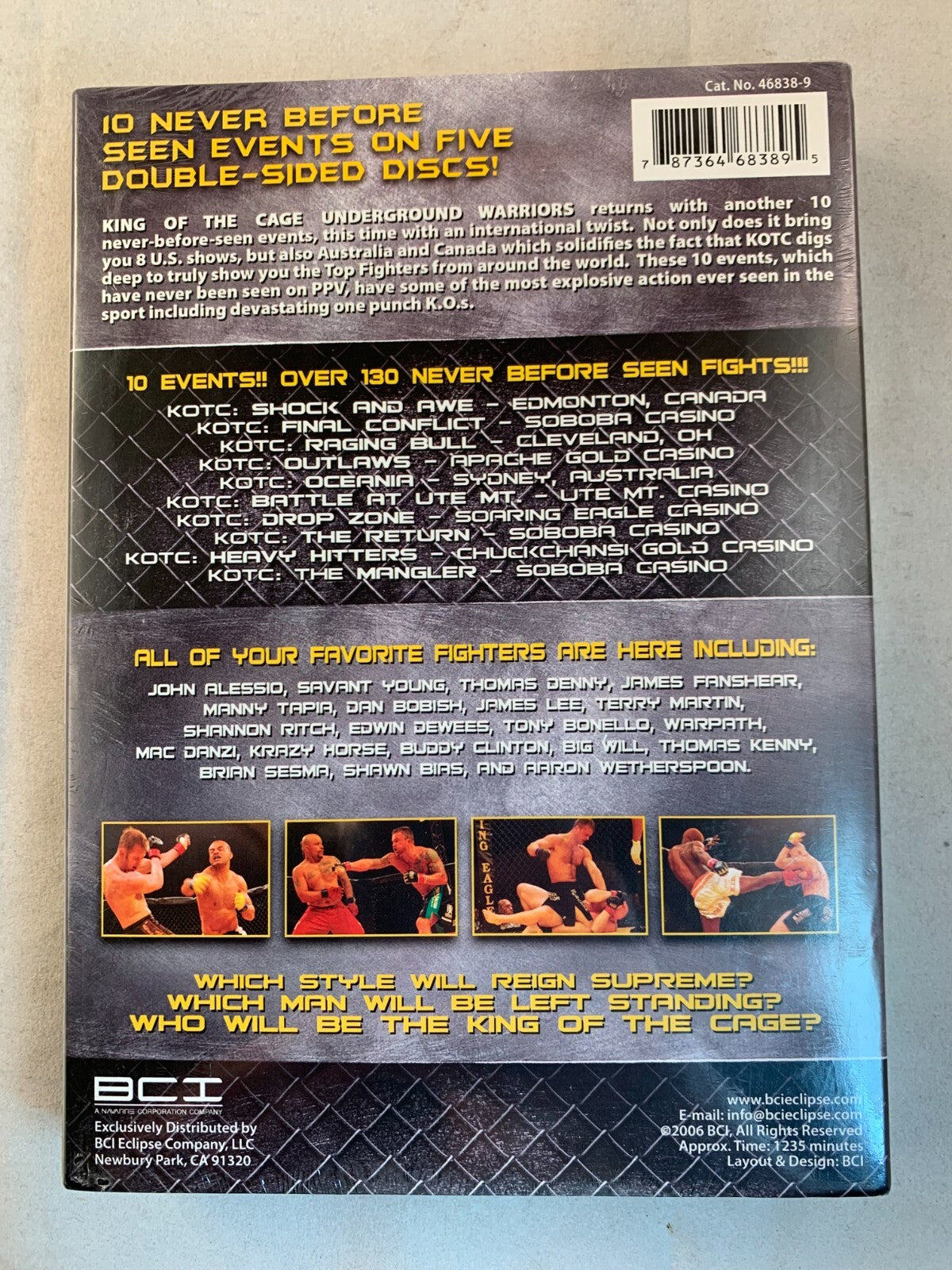 King of the Cage - Underground Warriors (DVD, 2006) NEW