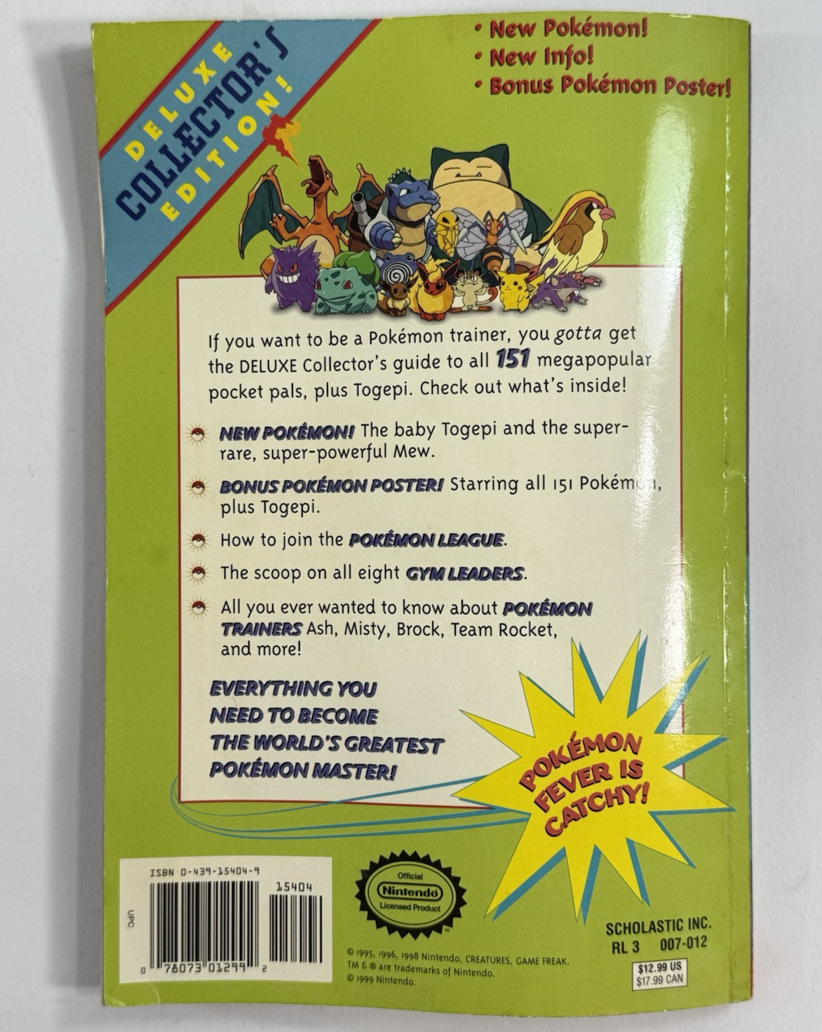 Official Pokemon Handbook by Maria S. Barbo (1999, Trade Paperback) No Poster