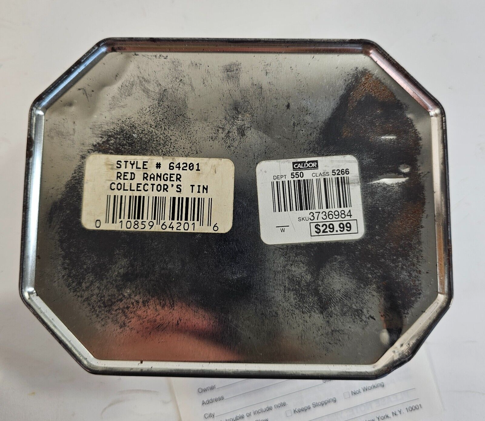 Saban 1994 Mighty Morphin' Power Rangers Pink Ranger Watch and Collector Tin