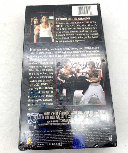 Return of the Dragon (VHS, 1973) New, Factory Sealed