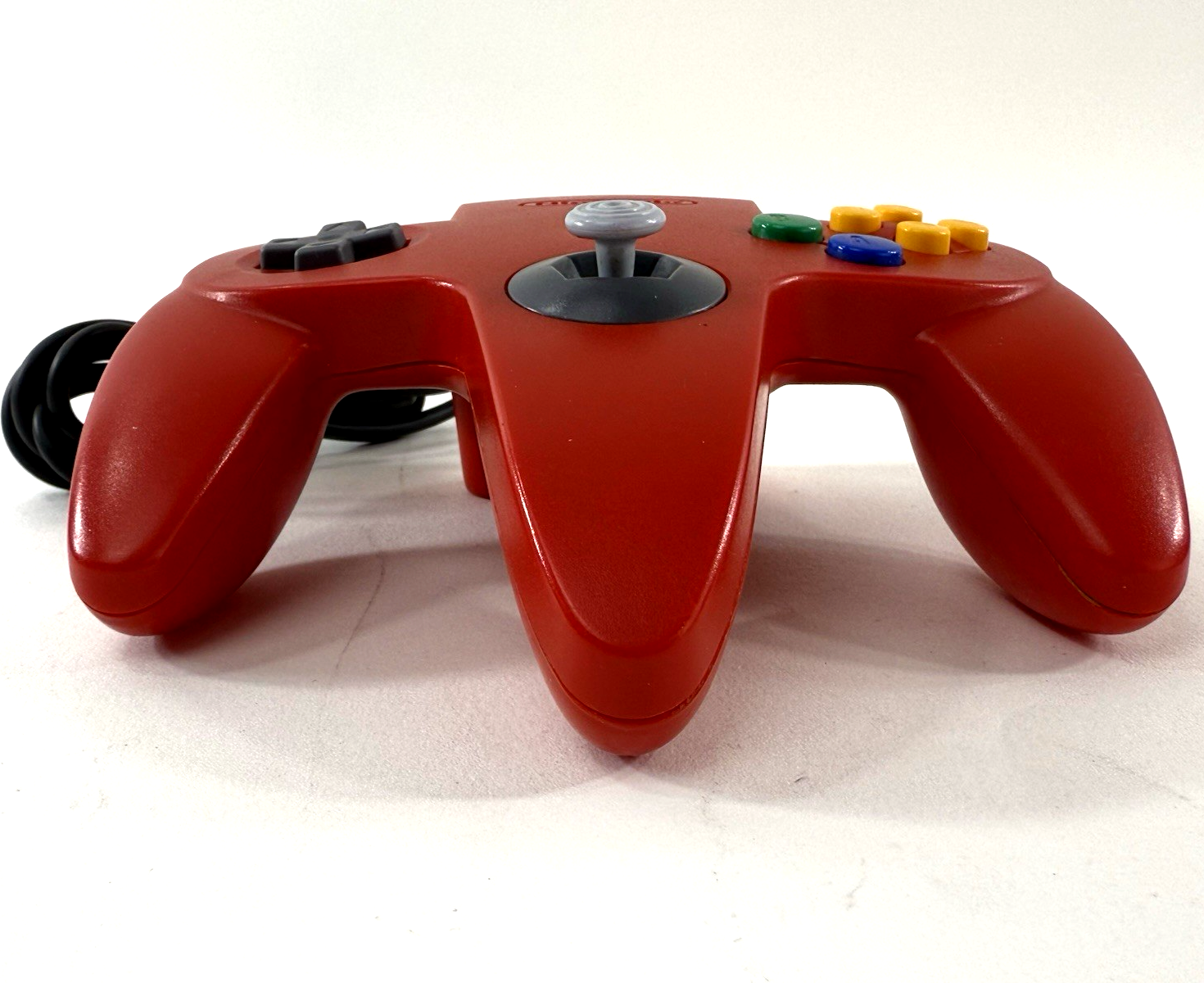 Nintendo 64 Solid Red Wired Controller NUS-005 - Tight Stick - Tested