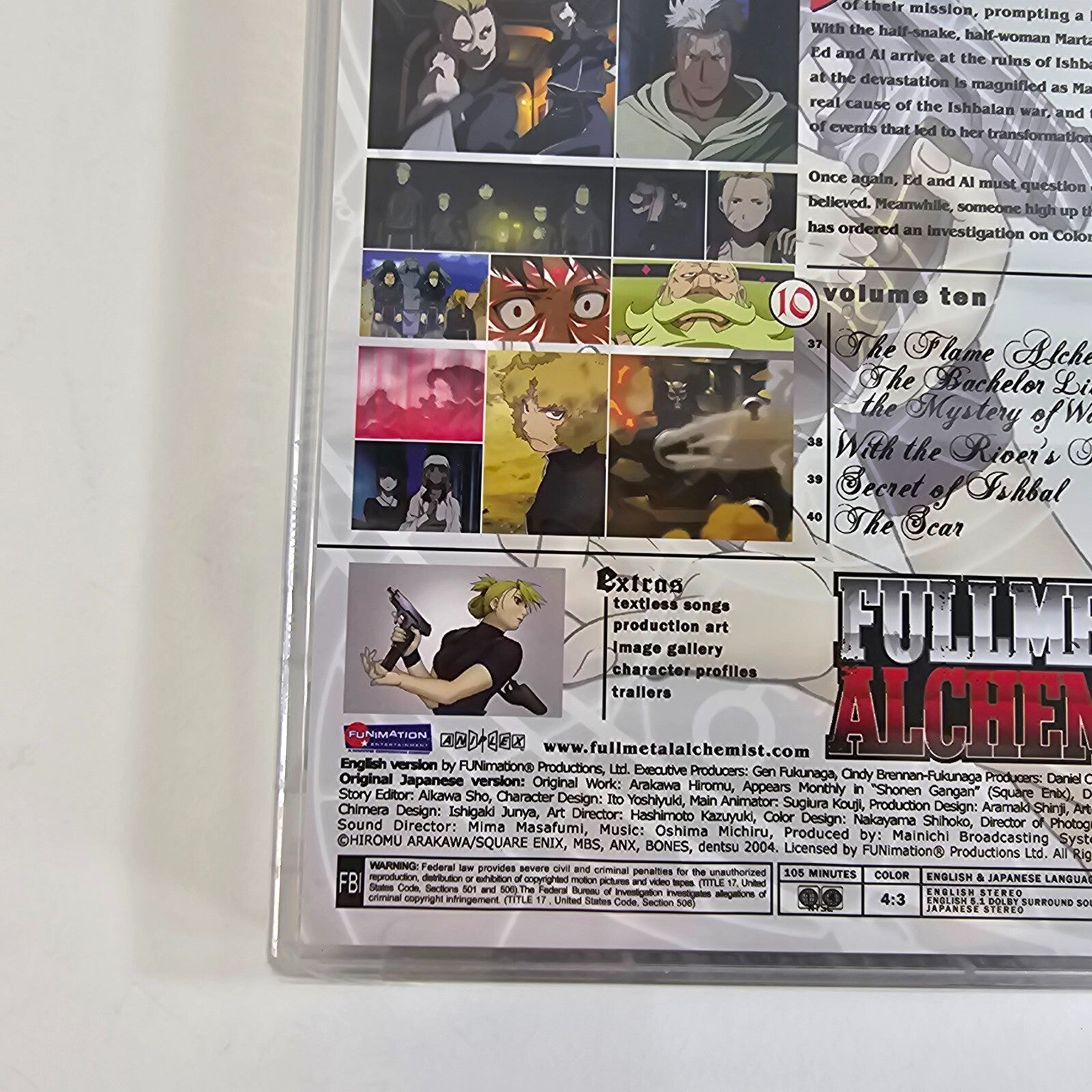 Fullmetal Alchemist - Vol. 10: Journey to Ishbal (DVD, 2006) NEW