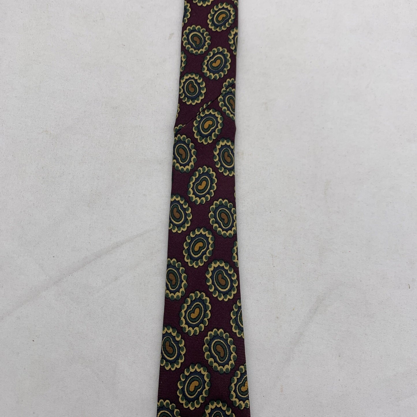Vintage Liberty of London Tie 58” Geometric Print Silk Neck Tie - Made In USA
