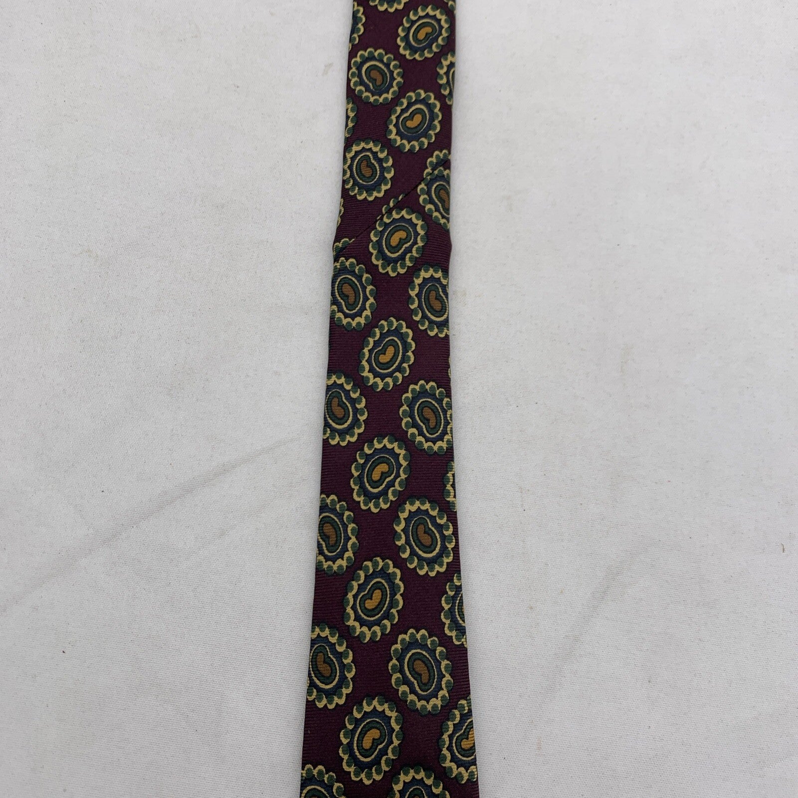 Vintage Liberty of London Tie 58” Geometric Print Silk Neck Tie - Made In USA