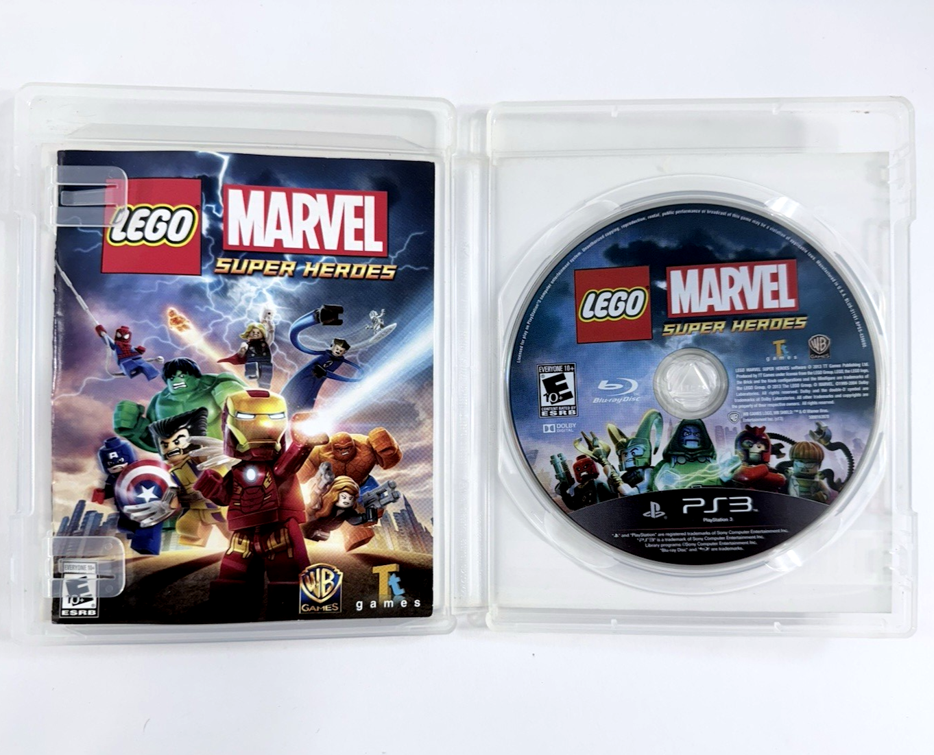 LEGO Marvel Super Heroes (Sony PlayStation 3, 2013) Game, Case, Manual - Tested