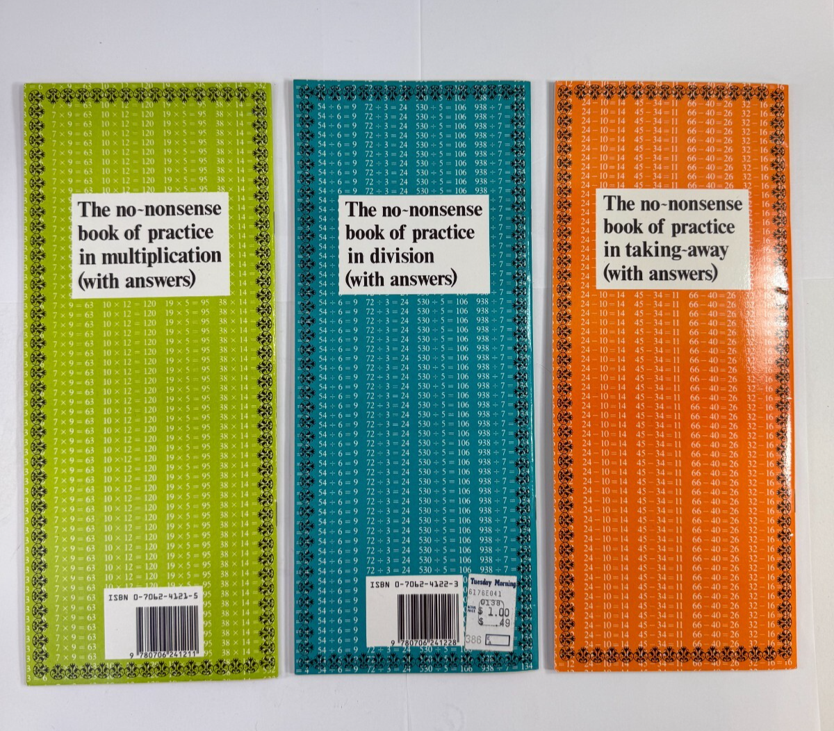 The Old Fashioned Division Book/Multiplication/Taking-Away Book (Math Bundle)