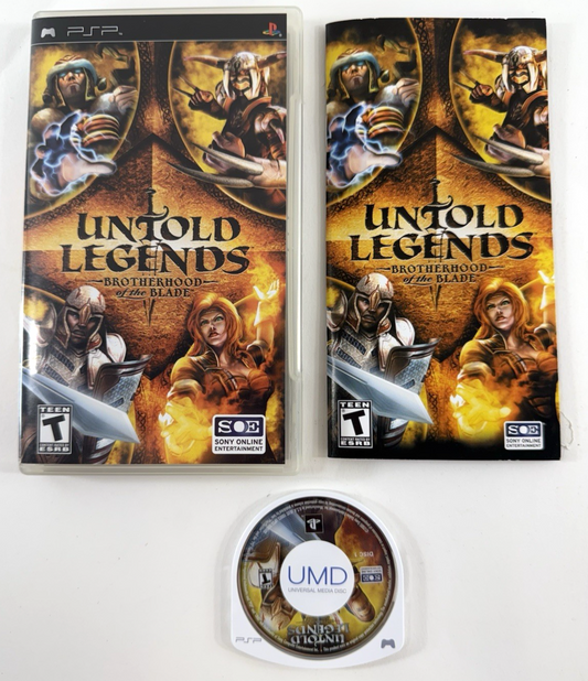Untold Legends: The Warrior's Code (Sony PSP, 2006) Game Case Manual - Tested