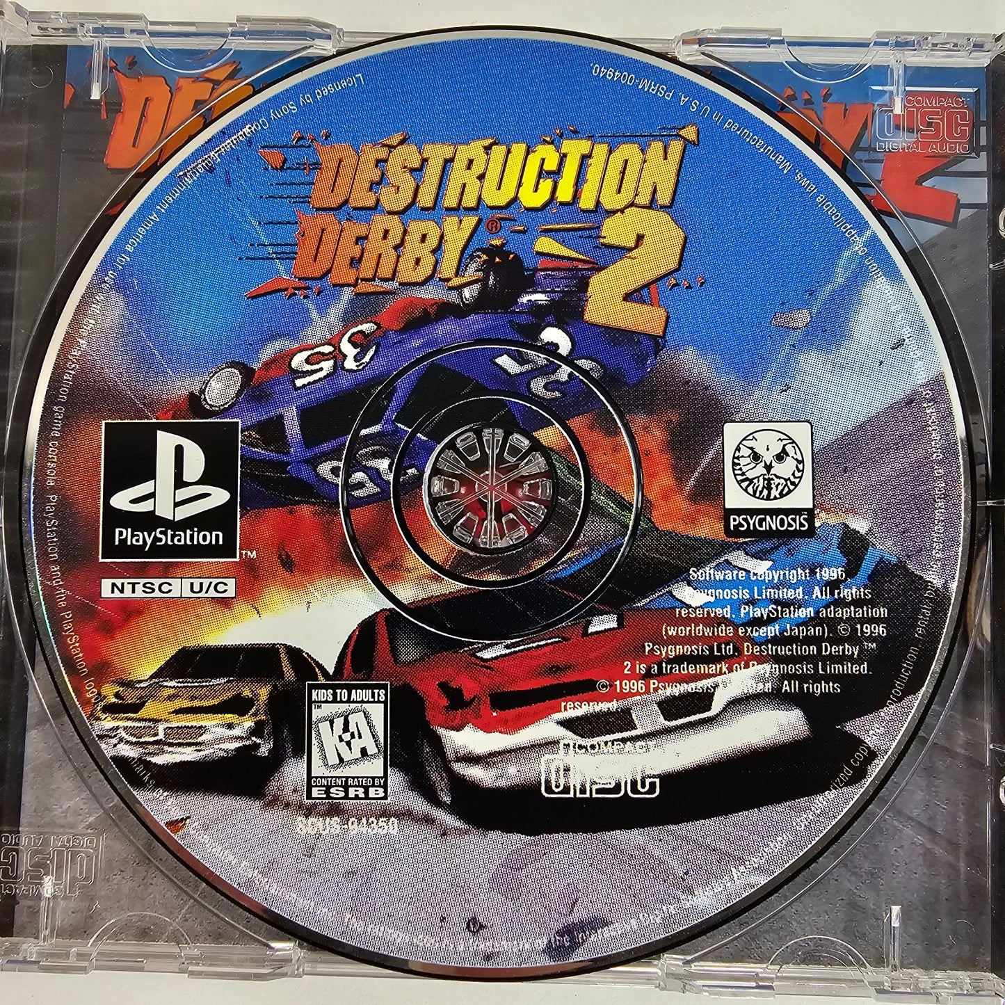 Destruction Derby 2 (Sony PlayStation, 1996) Game Case Manual Complete