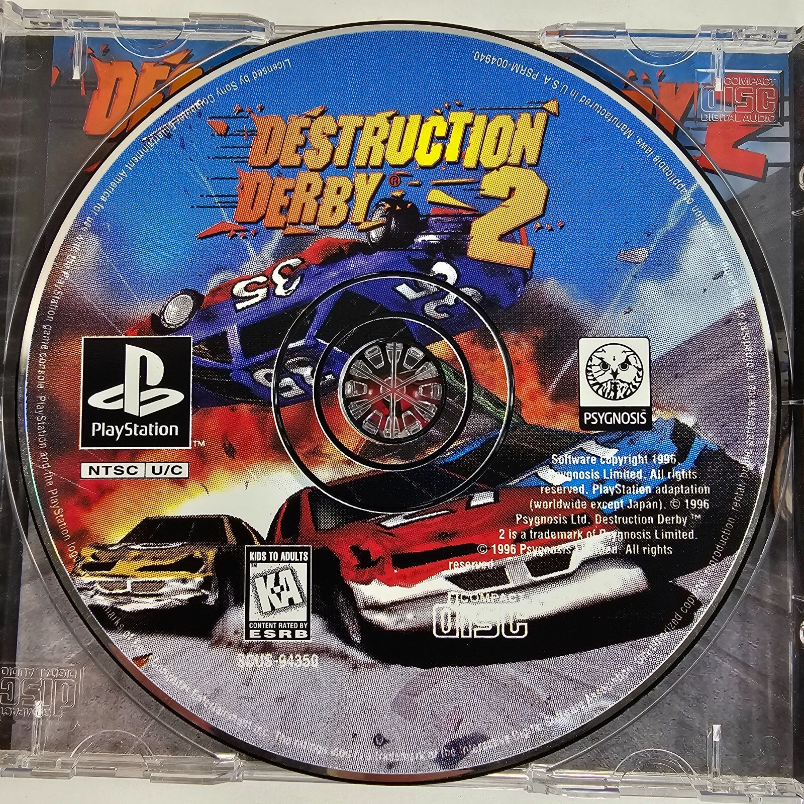 Destruction Derby 2 (Sony PlayStation, 1996) Game Case Manual Complete