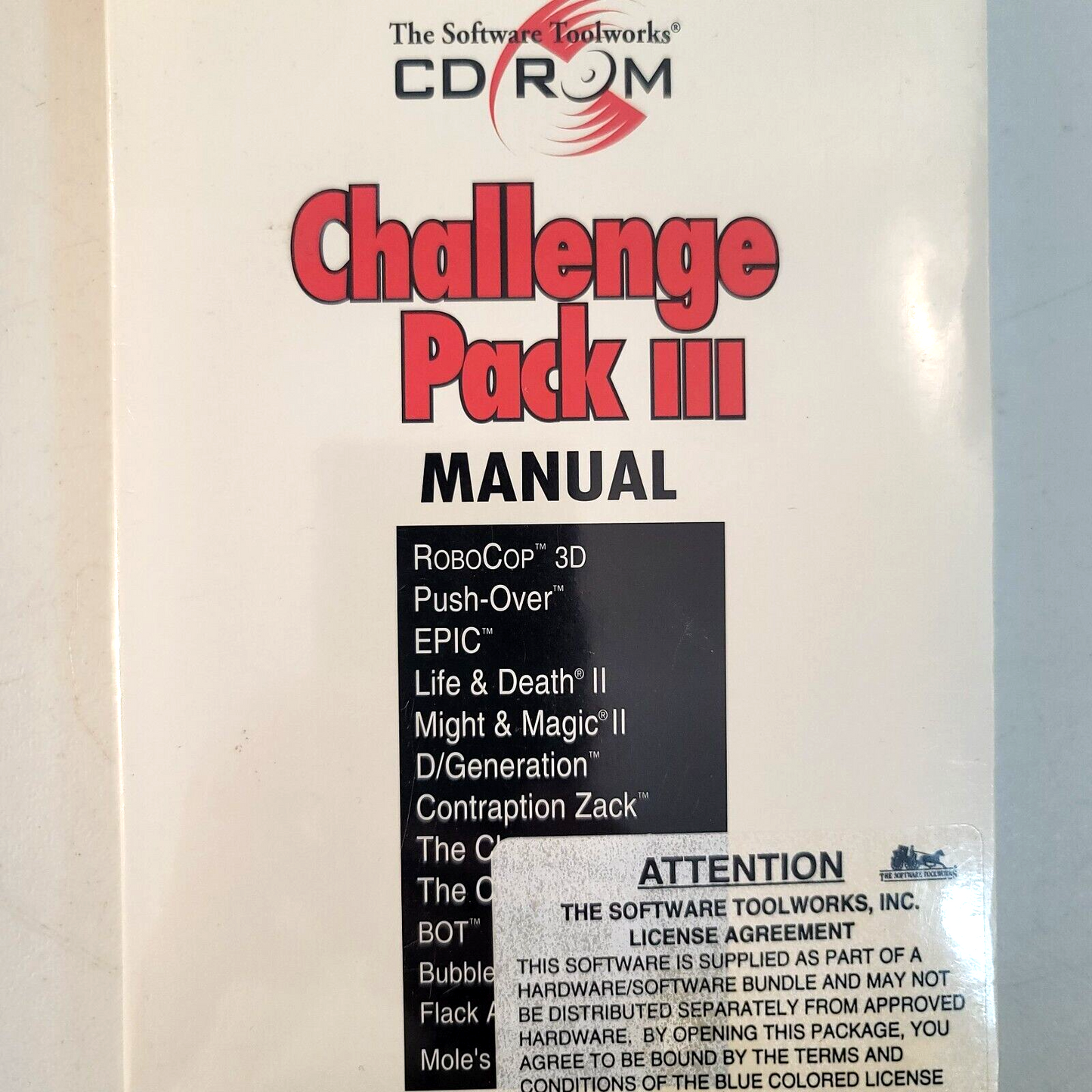 CD-ROM Challenge Pack III (Software Toolworks, 1993) Factory Sealed PC