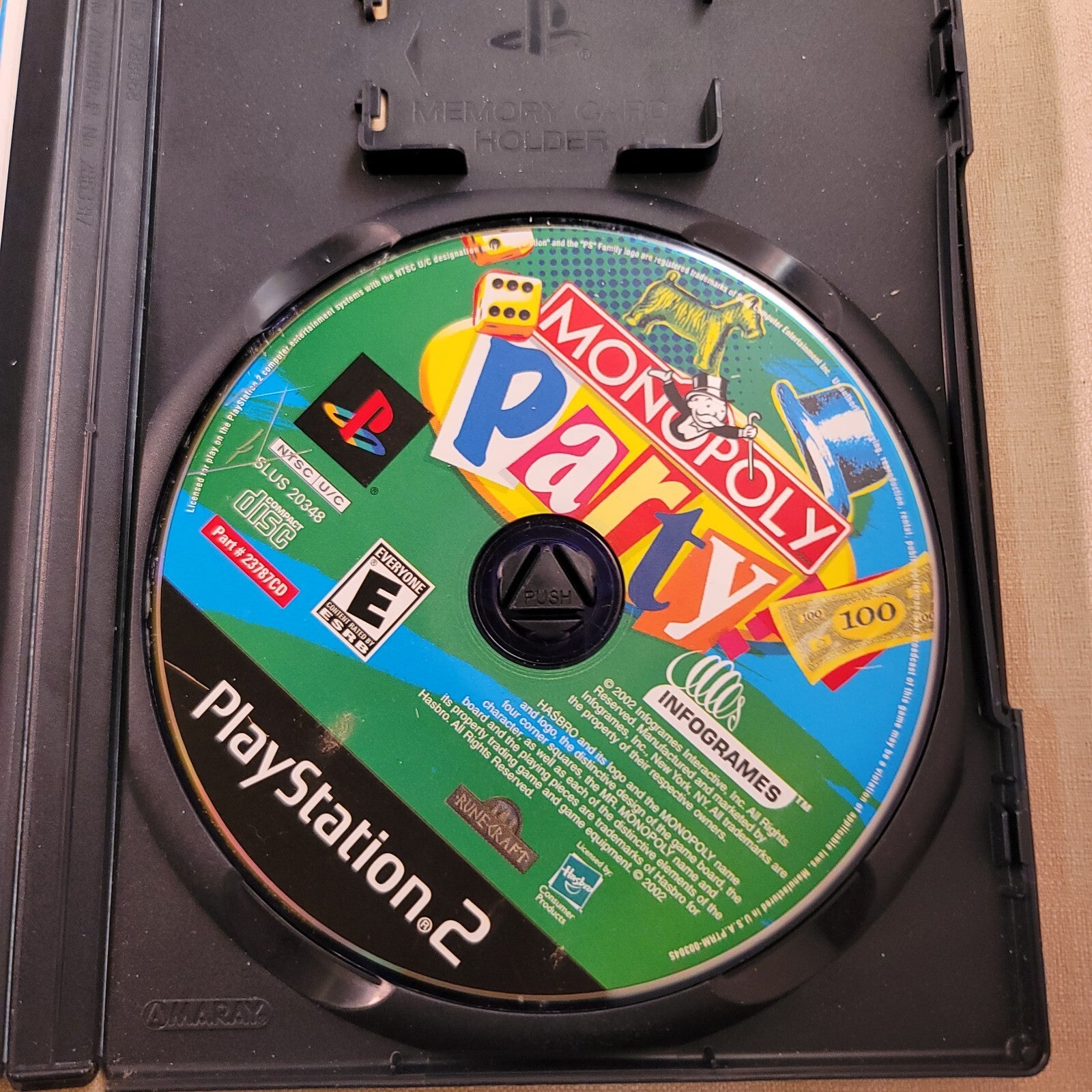 Monopoly Party (PlayStation 2, 2002) Game, Case, and Manual CIB