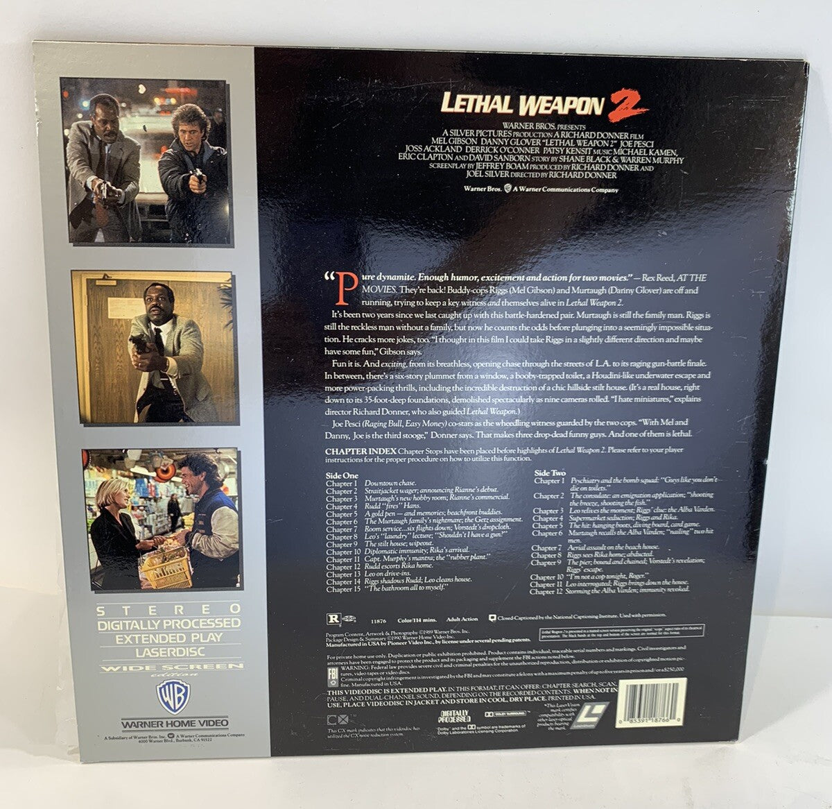 Lethal Weapon (Laserdisc Film Bundle) Lethal Weapon 2/3 - Tested